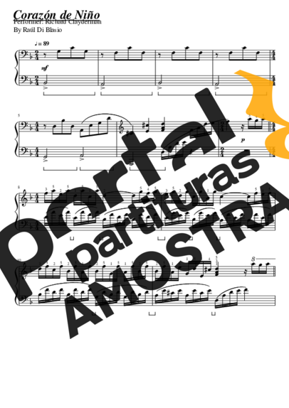 Richard Clayderman  partitura para Piano