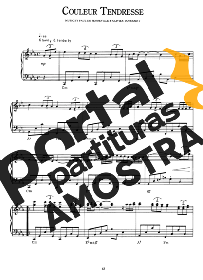 Richard Clayderman Couleur Tendresse partitura para Piano