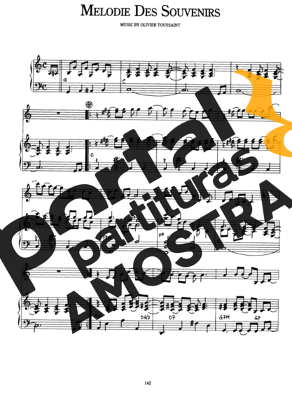 Richard Clayderman Melodie Des Souvenirs partitura para Piano