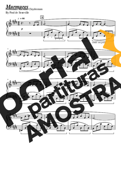 Richard Clayderman Murmures partitura para Piano