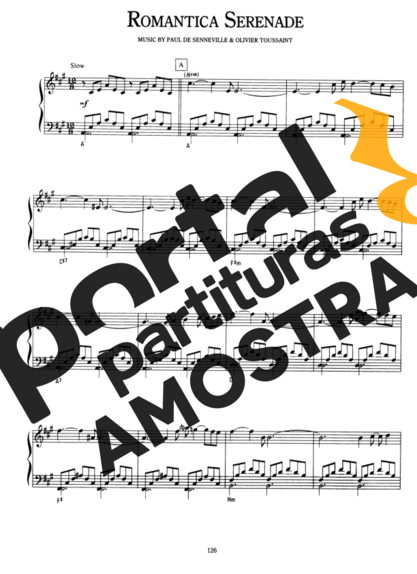 Richard Clayderman Romantica Serenade partitura para Piano