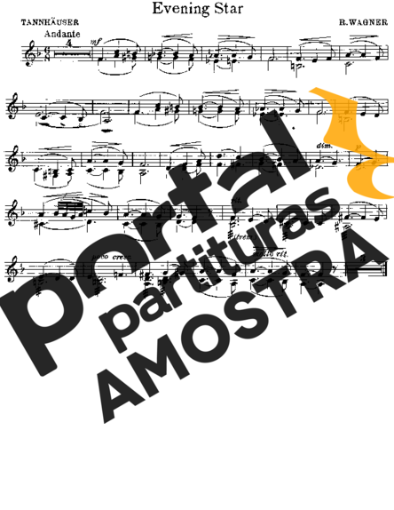 Richard Wagner  partitura para Violino