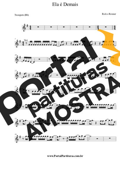 Rick & Renner Ela É Demais partitura para Trompete
