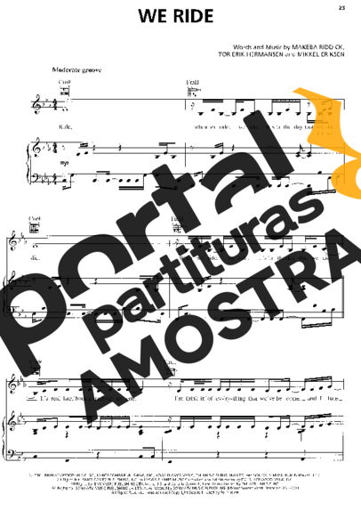 Rihanna We Ride partitura para Piano