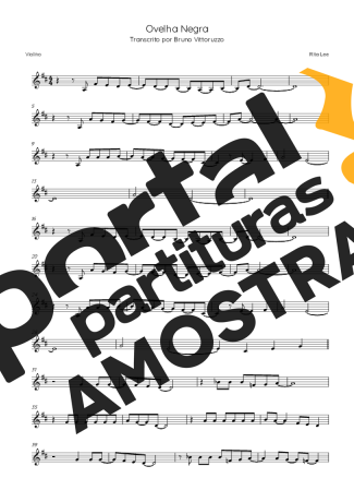 Rita Lee Ovelha Negra partitura para Violino