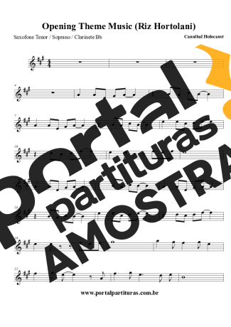 Riz Hortolani  partitura para Clarinete (Bb)