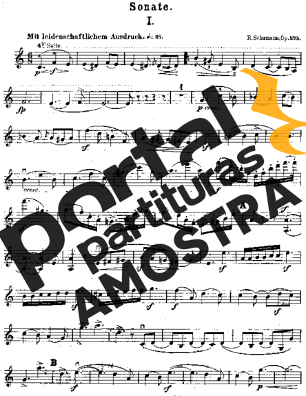 Robert Schumann Violin Sonata 1 partitura para Violino