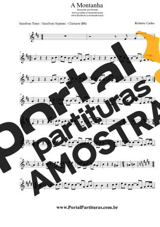 Roberto Carlos  partitura para Clarinete (Bb)