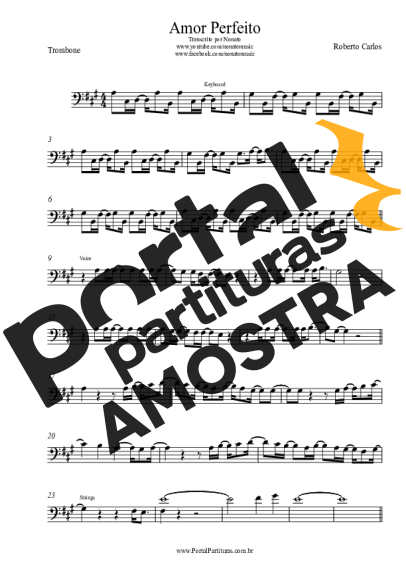 Roberto Carlos  partitura para Trombone