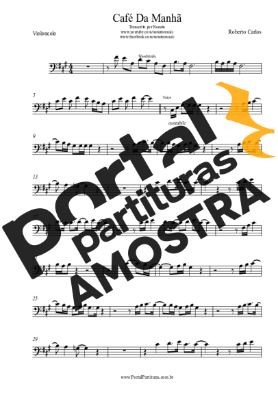 Roberto Carlos  partitura para Violoncelo