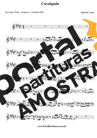 Roberto Carlos  partitura para Clarinete (Bb)