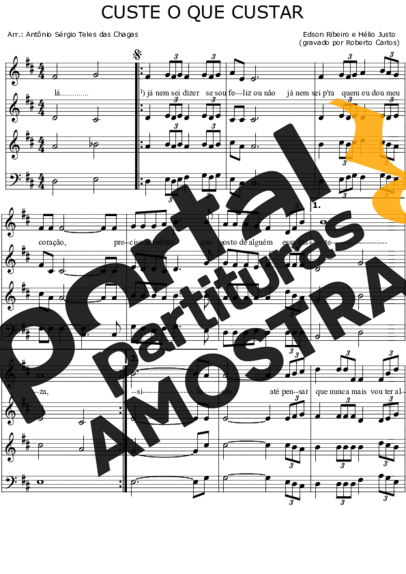 Roberto Carlos  partitura para Canto e Coral