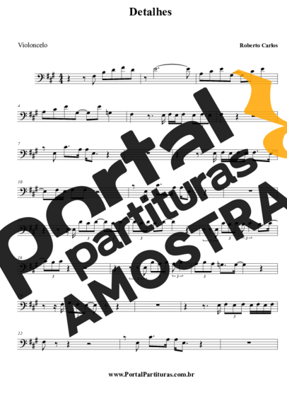 Roberto Carlos Detalhes partitura para Violoncelo