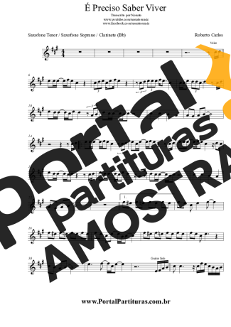 Roberto Carlos  partitura para Clarinete (Bb)