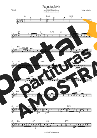 Roberto Carlos Falando Sério partitura para Teclado