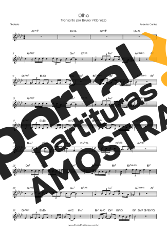 Roberto Carlos Olha partitura para Teclado