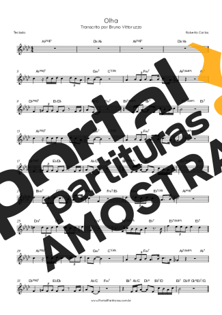 Roberto Carlos  partitura para Teclado