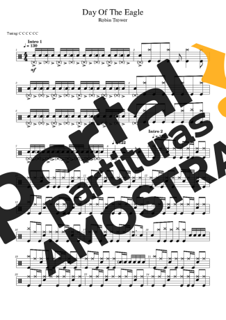 Robin Trower  partitura para Bateria