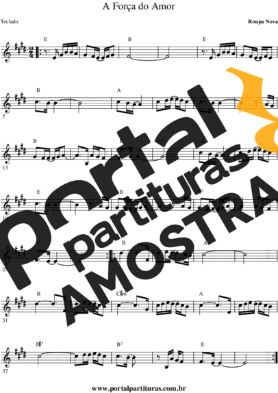 Roupa Nova  partitura para Teclado