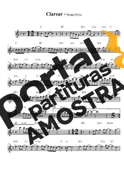 Roupa Nova  partitura para Saxofone Tenor Soprano (Bb)