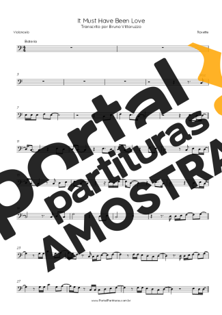 Roxette  partitura para Violoncelo