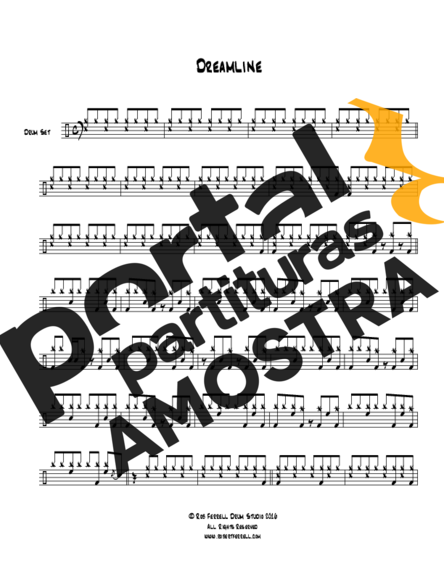 Rush Dreamline partitura para Bateria