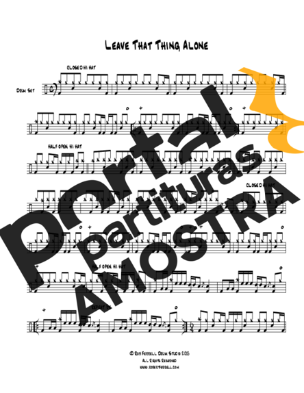 Rush Leave That Thing Alone partitura para Bateria