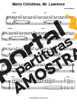 Ryuichi Sakamoto Merry Christmas Mr Lawrence partitura para Piano