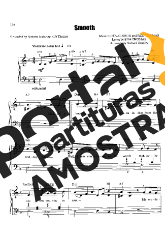 Santana  partitura para Piano