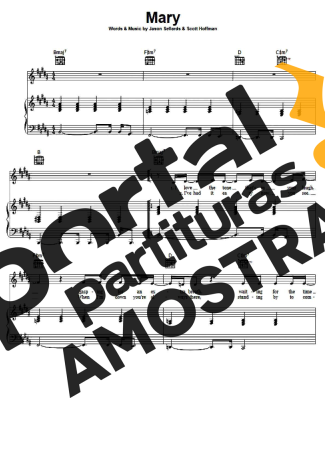Scissor Sisters Mary partitura para Piano