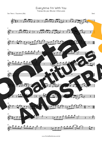 Seal Everytime I´m With You partitura para Saxofone Tenor Soprano (Bb)