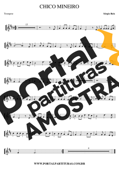 Sérgio Reis  partitura para Trompete