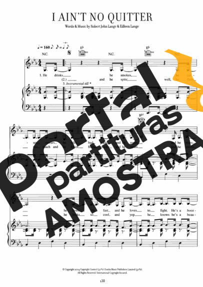 Shania Twain  partitura para Piano