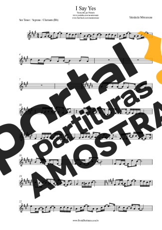Shinkichi Mitsumune I Say Yes partitura para Clarinete (Bb)