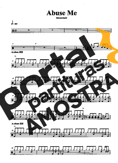 Silverchair Abuse Me partitura para Bateria