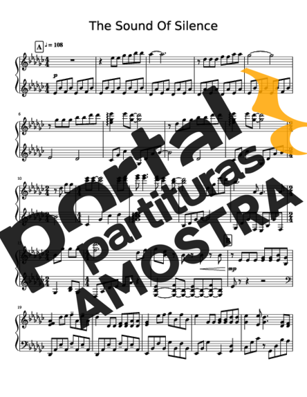 Simon & Garfunkel  partitura para Piano