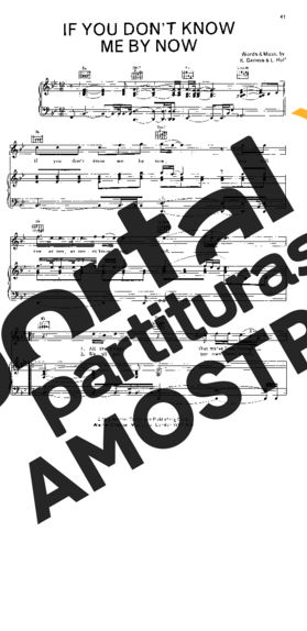 Simply Red If You Dont Know Me By Now partitura para Piano