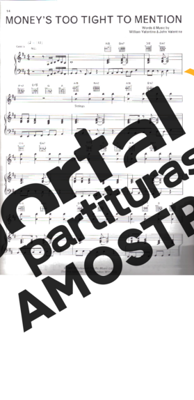 Simply Red Moneys Too Tight To Mention partitura para Piano