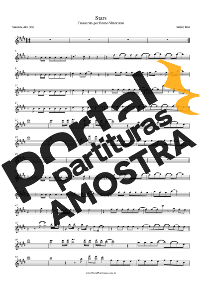 Simply Red  partitura para Saxofone Alto (Eb)