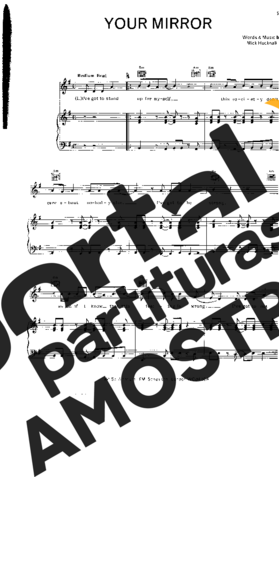 Simply Red Your Mirror partitura para Piano
