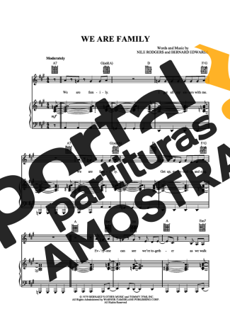 Sister Sledge We Are Family partitura para Piano