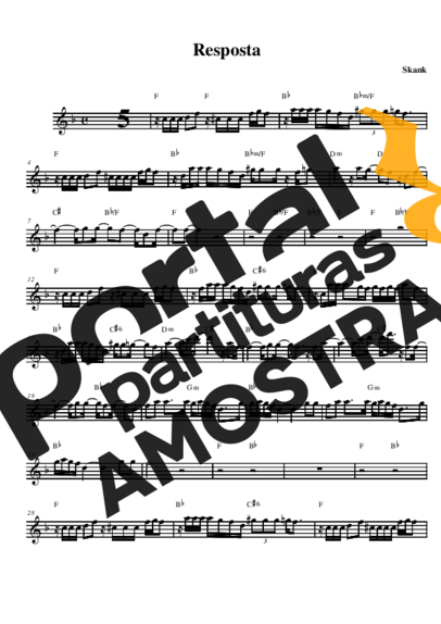 Skank Resposta partitura para Saxofone Alto (Eb)