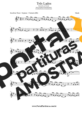 Skank Três Lados partitura para Clarinete (Bb)