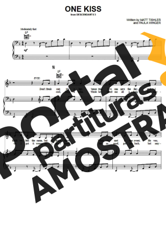 Sofia Carson ft Dove Cameron ft China Anne McClain One Kiss partitura para Piano