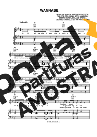 Spice Girls  partitura para Piano