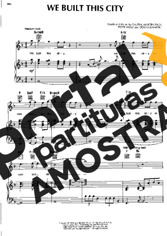 Starship We Built This City partitura para Piano