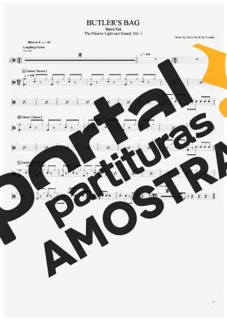 Steve Vai Butler´s Bag partitura para Bateria