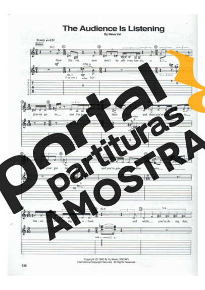 Steve Vai The Audience Is Listening partitura para Guitarra