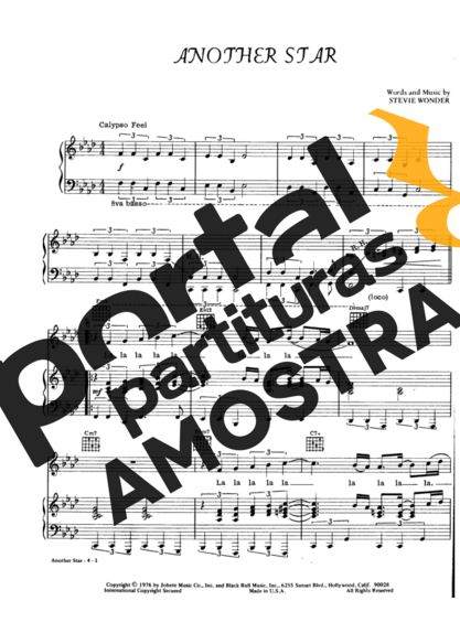 Stevie Wonder  partitura para Piano