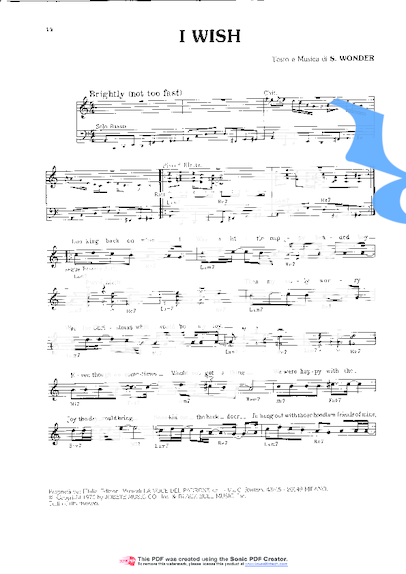 Stevie Wonder I Whis partitura para Teclado